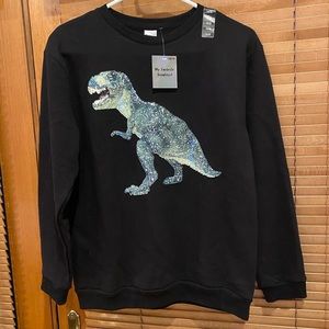 NWT reversible sequins dinosaur sweatshirt size 14/16
